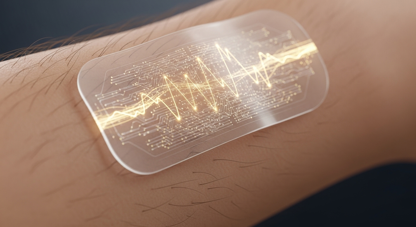 A flexible electronic biosensor conforming to skin