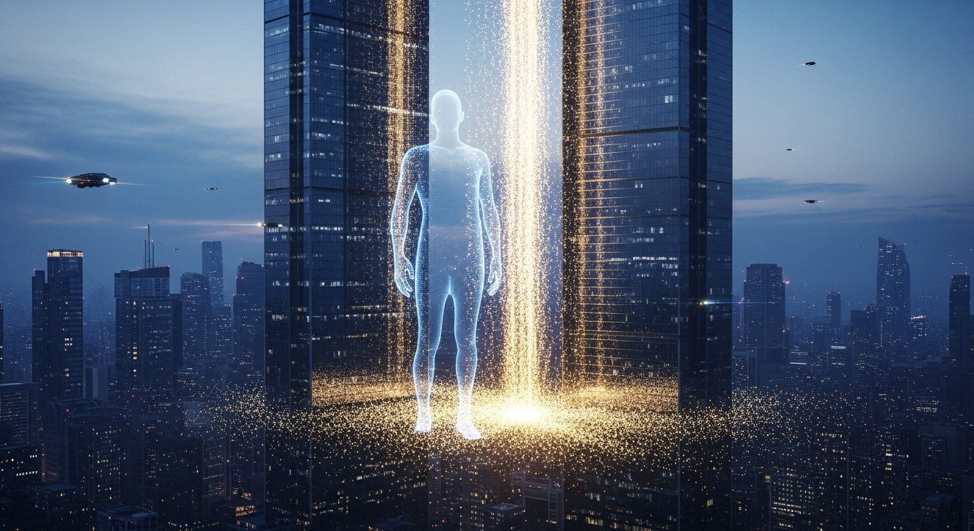 Holographic communication in a futuristic city enabled by 6G networks