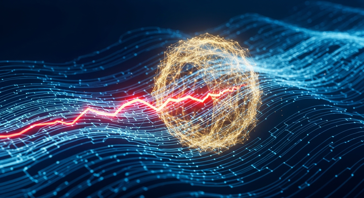 AI cybersecurity system detecting a threat in a data network