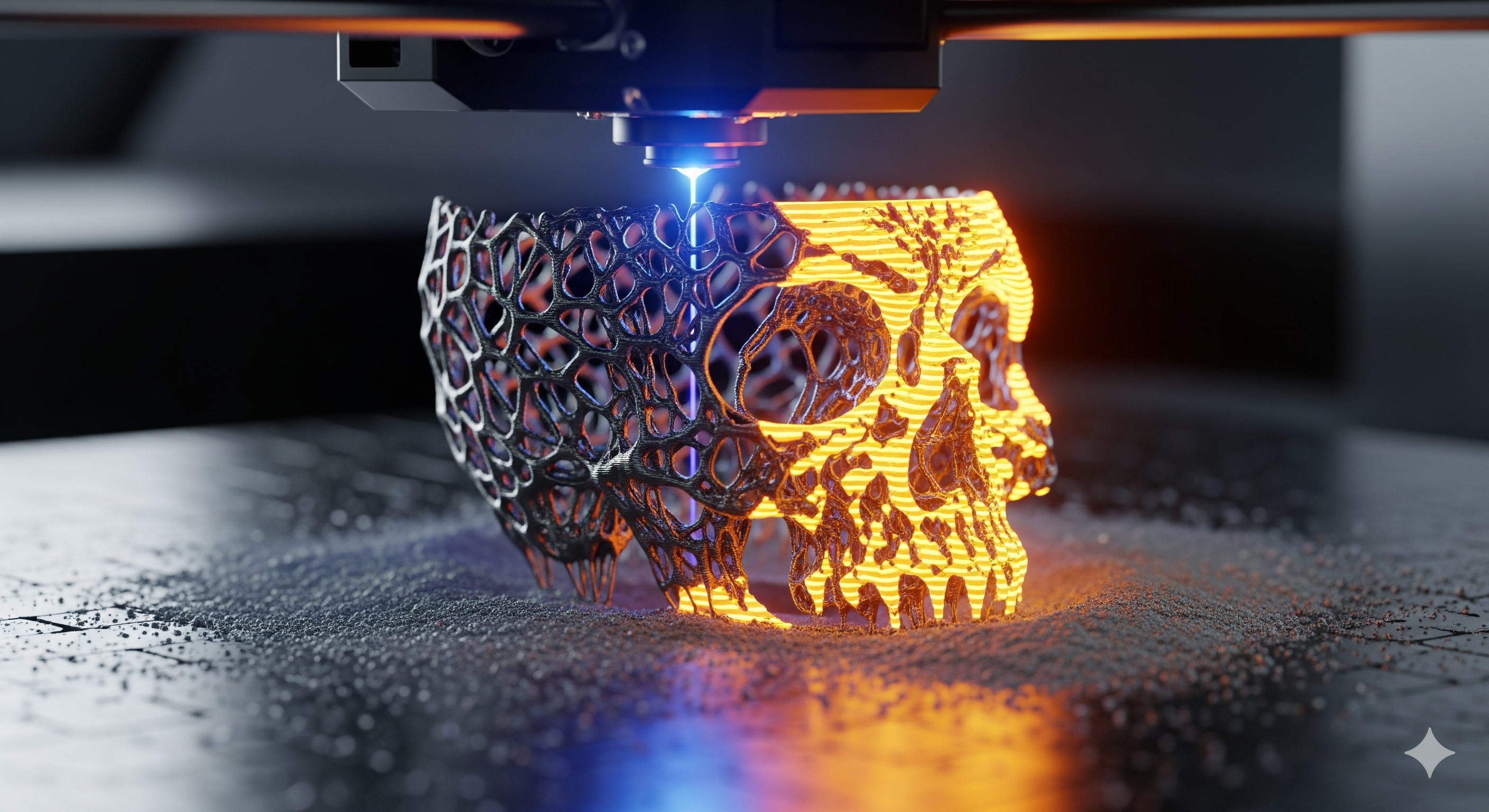 A 3D printer fabricating a custom medical implant