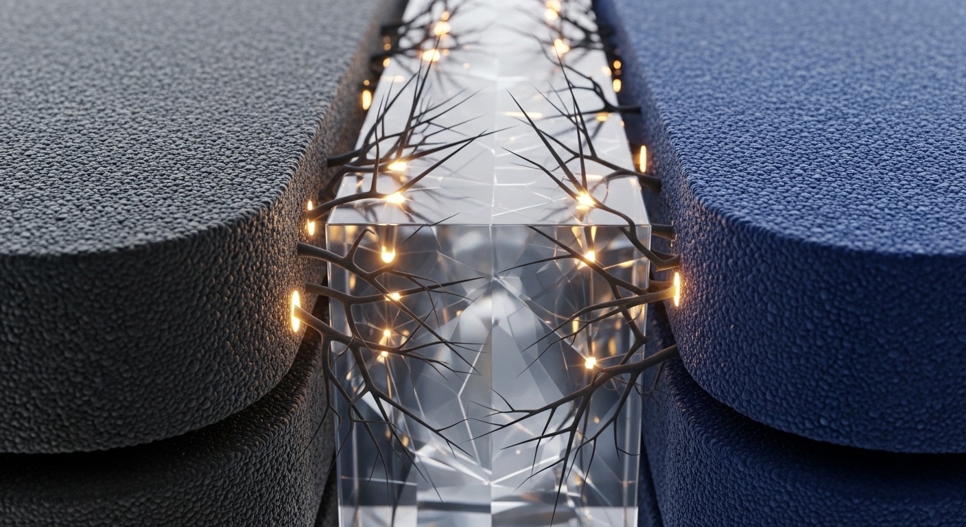 Microscopic view of a solid-state battery electrolyte layer